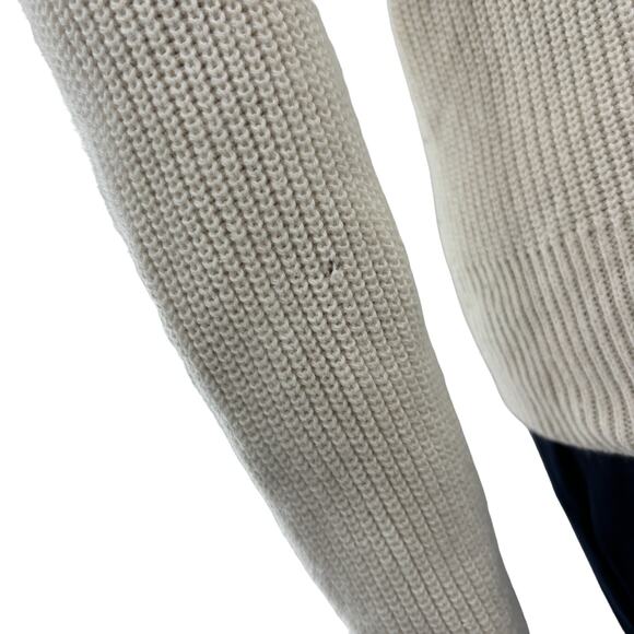 Equipment White Cream Cotton Knit Cashmere Pullover Sweater - Picture 7 of 11